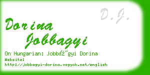 dorina jobbagyi business card